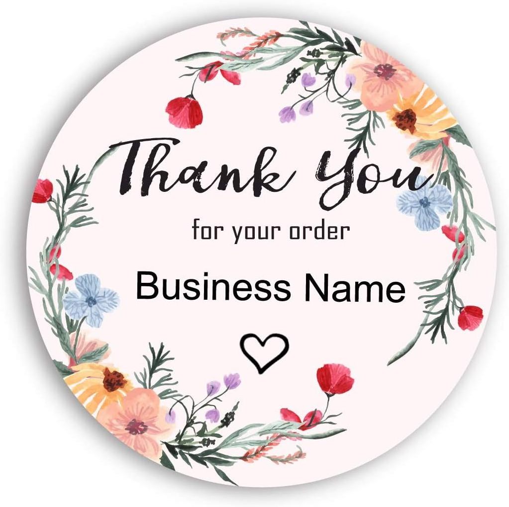 Custom Thank You for Supporting My Small Business Sticker Round Kraft Fall Leaf Thank You Label Stickers Colorful Pumpkin Labels