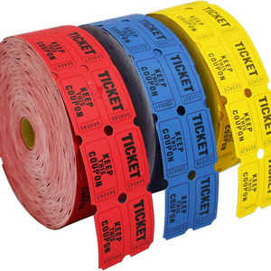 Wholesale custom printing 1000 total blank raffle tickets double roll raffle tickets raffle ticket roll