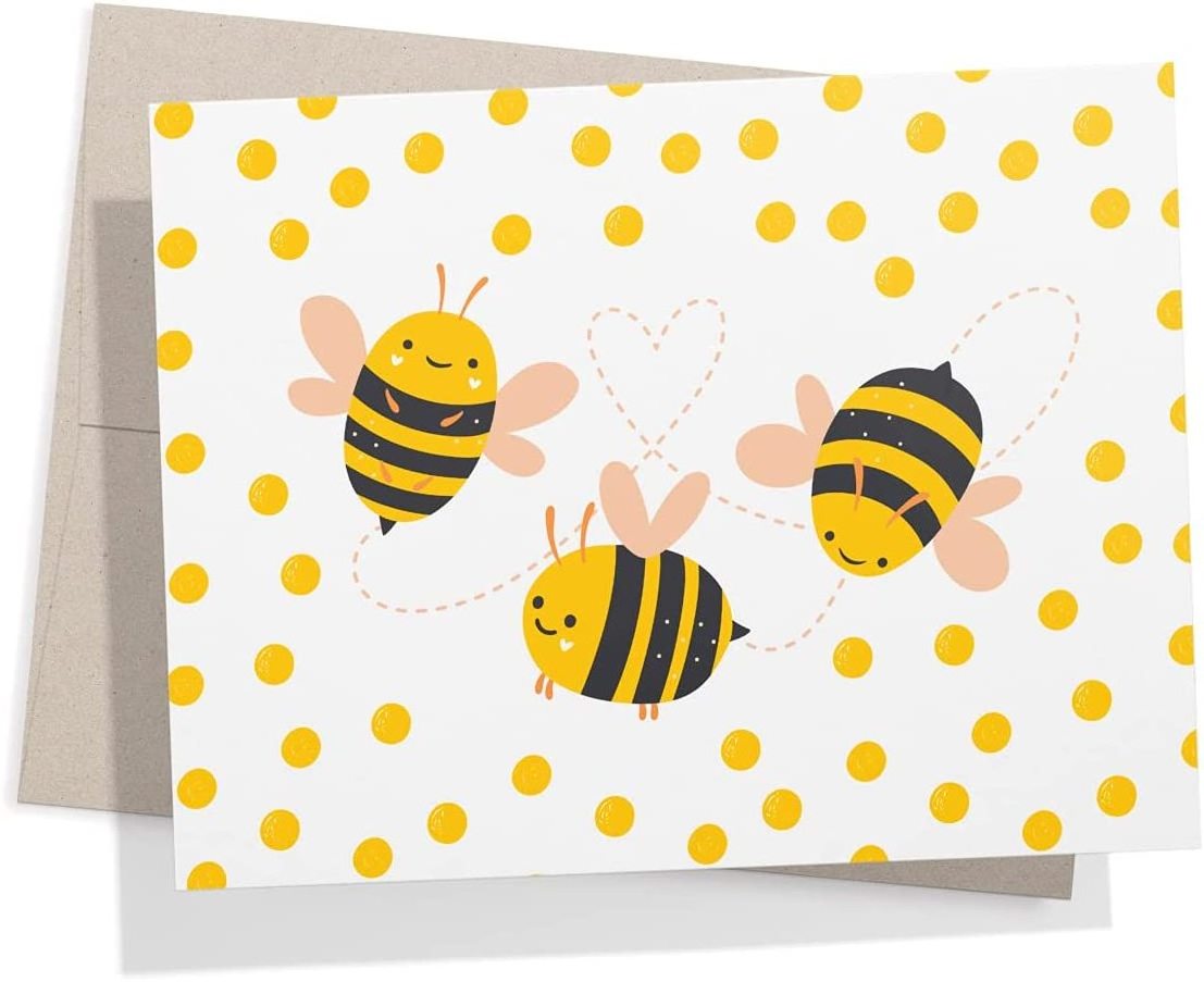 Bumble Bee Assorted Note Cards Cute Blank Greeting Cards With Envelopes  Greeting Cards for All Occasions