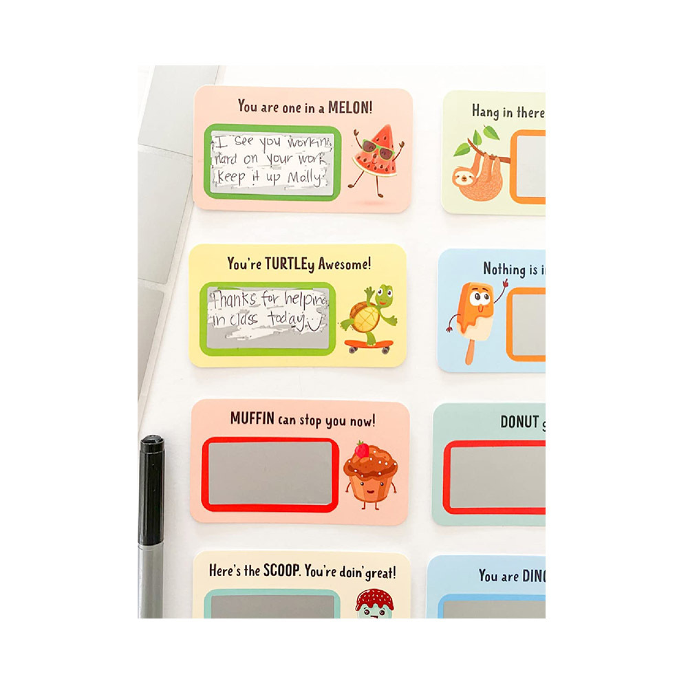 scratch card Scratch Off Pun Cards - Motivational Funny Note Cards for Kids Blank Section to Write A Message