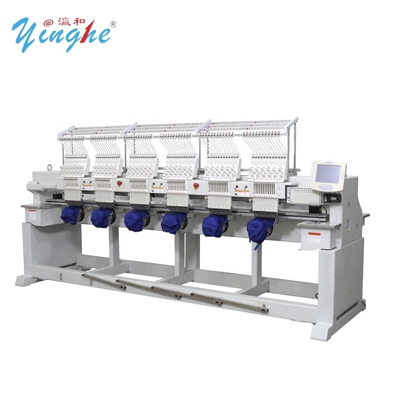 four head cap t-shirt embroidery machine/Six Head 12 needless sweaters Embroidery Machine 6 heads