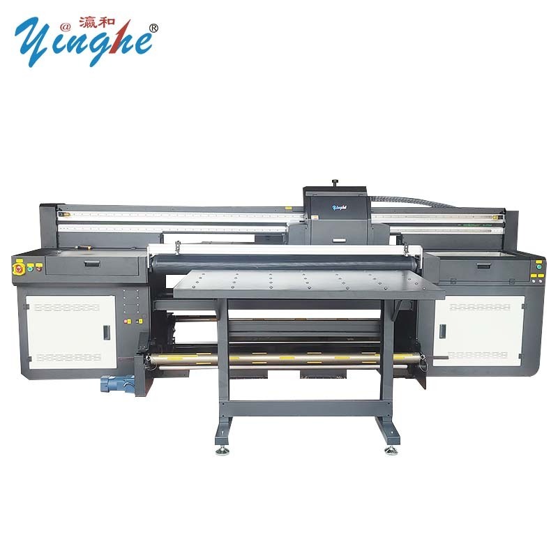 Yinghe 1.8m UV Hybrid Printer with 5pcs Ricoh G5 Printhead  Billboard Carpet Leather Printing Machine