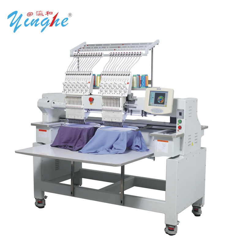 YINGHE Flat Embroidery Machine/9needles 2 heads flat embroidery machine double heads embroidery machine