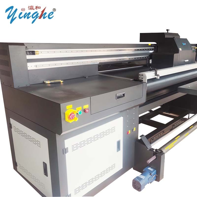 Yinghe 1.8m UV Hybrid Printer with 5pcs Ricoh G5 Printhead  Billboard Carpet Leather Printing Machine