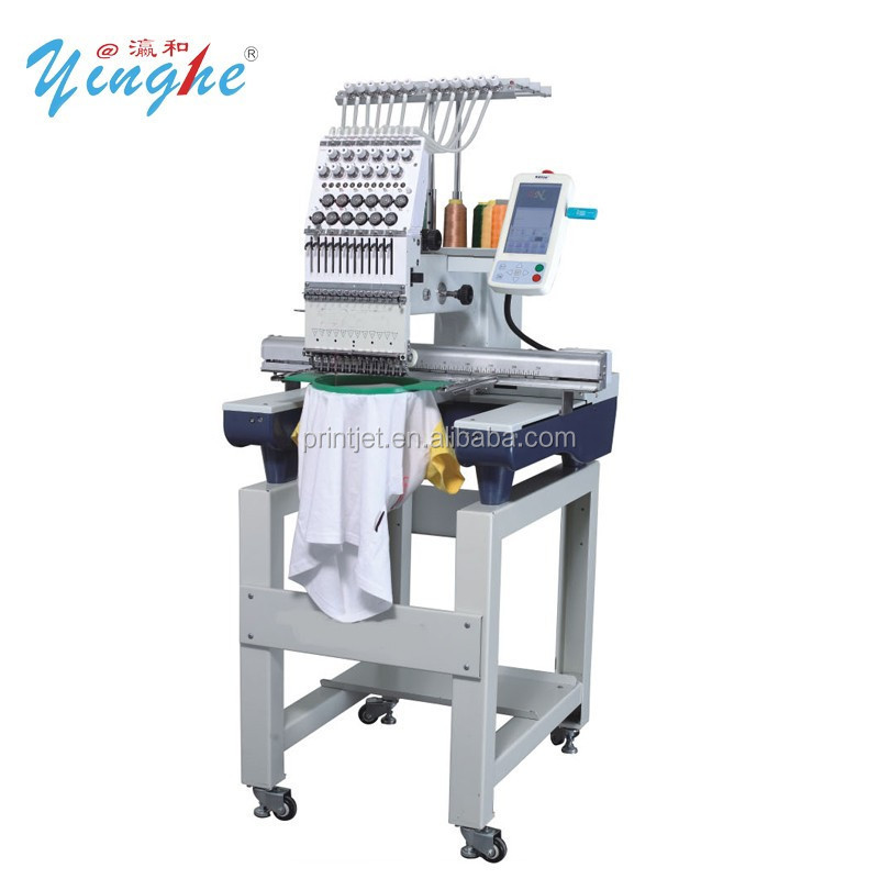 T single head multifunctional computer bordadora industrial tshirt embroidery machine