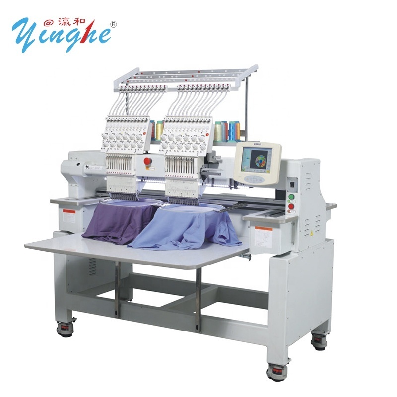 12 Needle double Heads Computer Embroidery Machine  Commercial Cap Machine