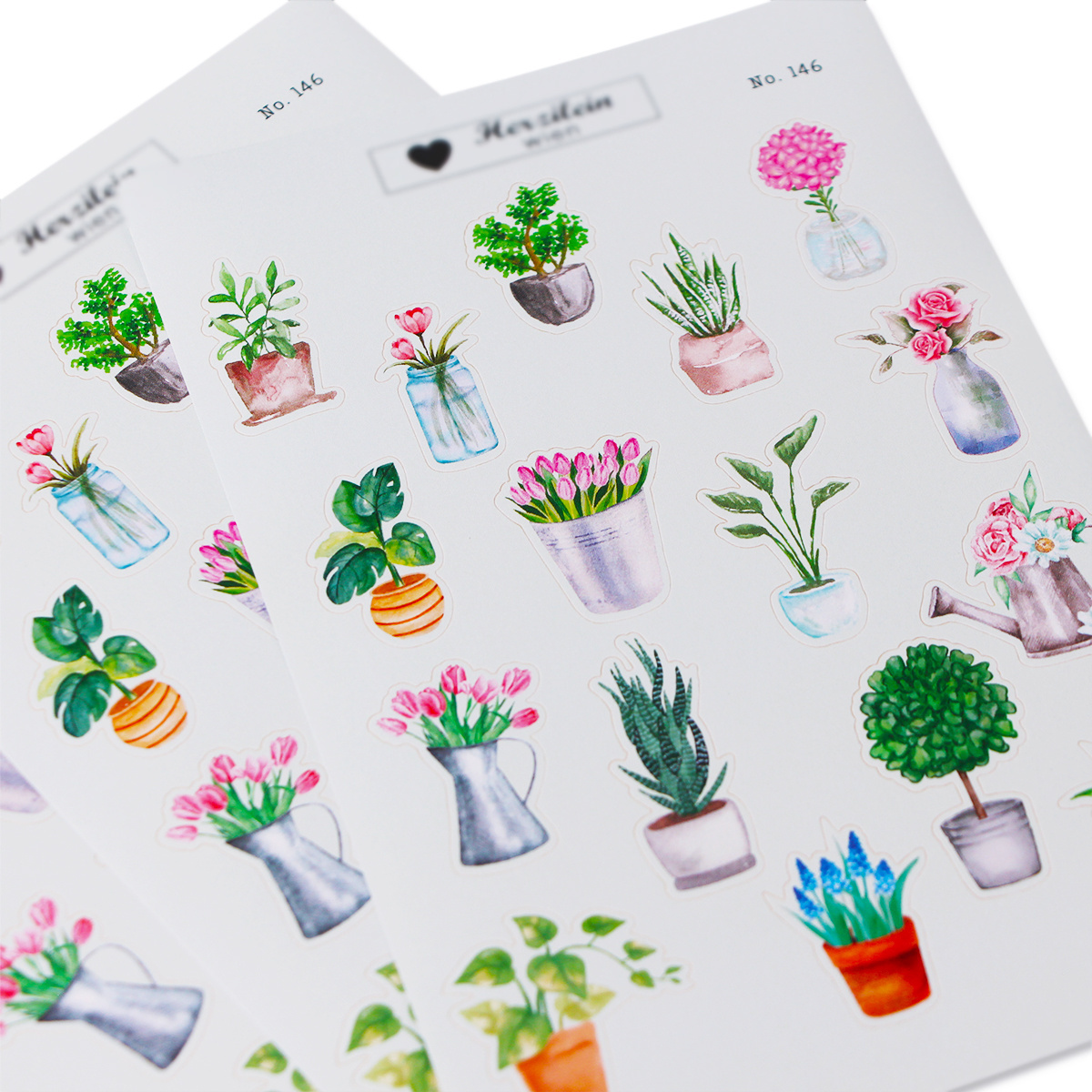 Custom journal scrapbook flower floral plant vinyl DECO stickers, kiss cut gift decoration planner paper sticker sheet