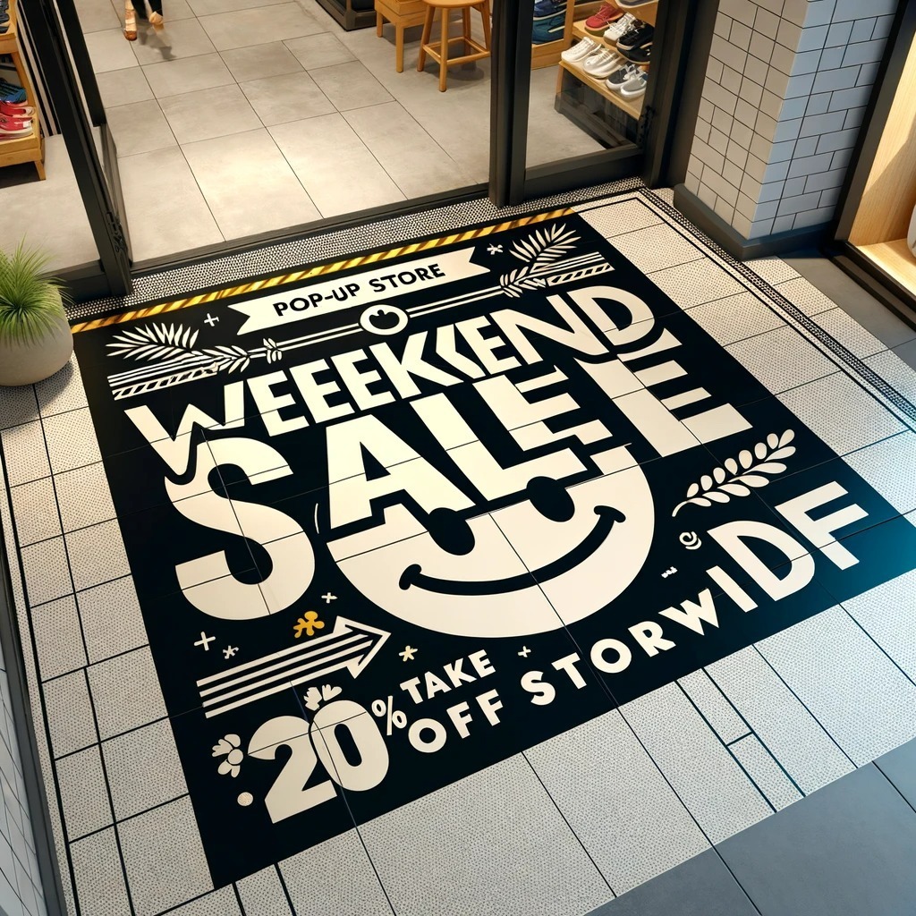 Custom Printing Floor Decal Water, scratch & slip-resistant Floor Sign Graphics PVC Film Durable Vinyl Stickers for promotion