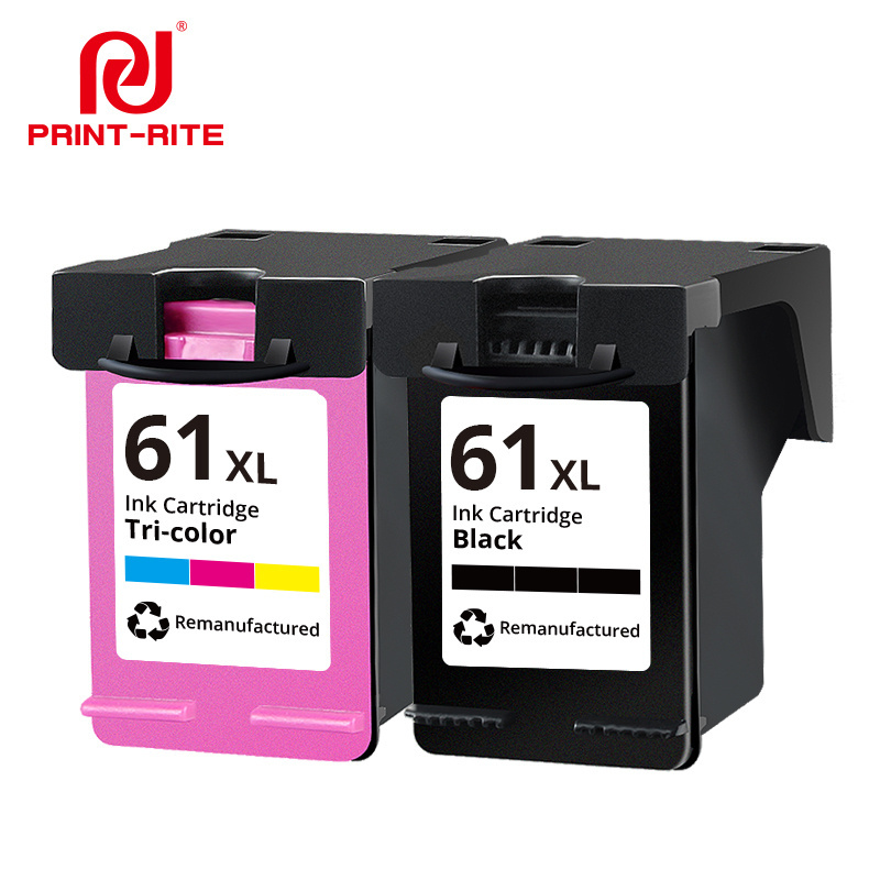 Print-Rite 61 61xl ink cartridge compatible HP 61 ink cartridge color and black for color hp 1000 1010 1050 1510 2050 printer