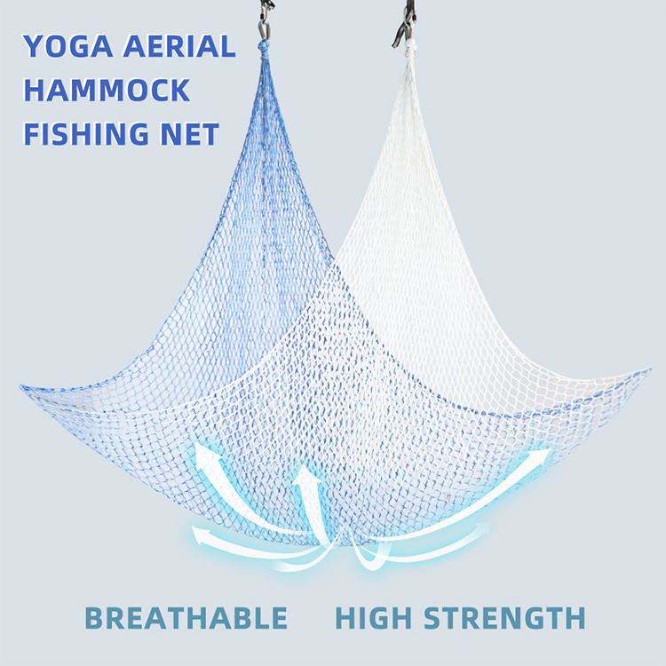 Aerial Yoga Net Polyester Gradient Color  Aerial Yoga Hammock Net for Circus Acrobatic Aerial Apparatus