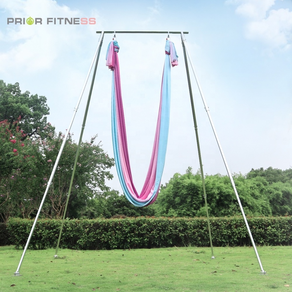 Hot Sale Aerial Yoga Rigs Magnesium Alloy Portable Yoga Swing Frame Stand Adjustable Height for Aerial Trapeze Fitness