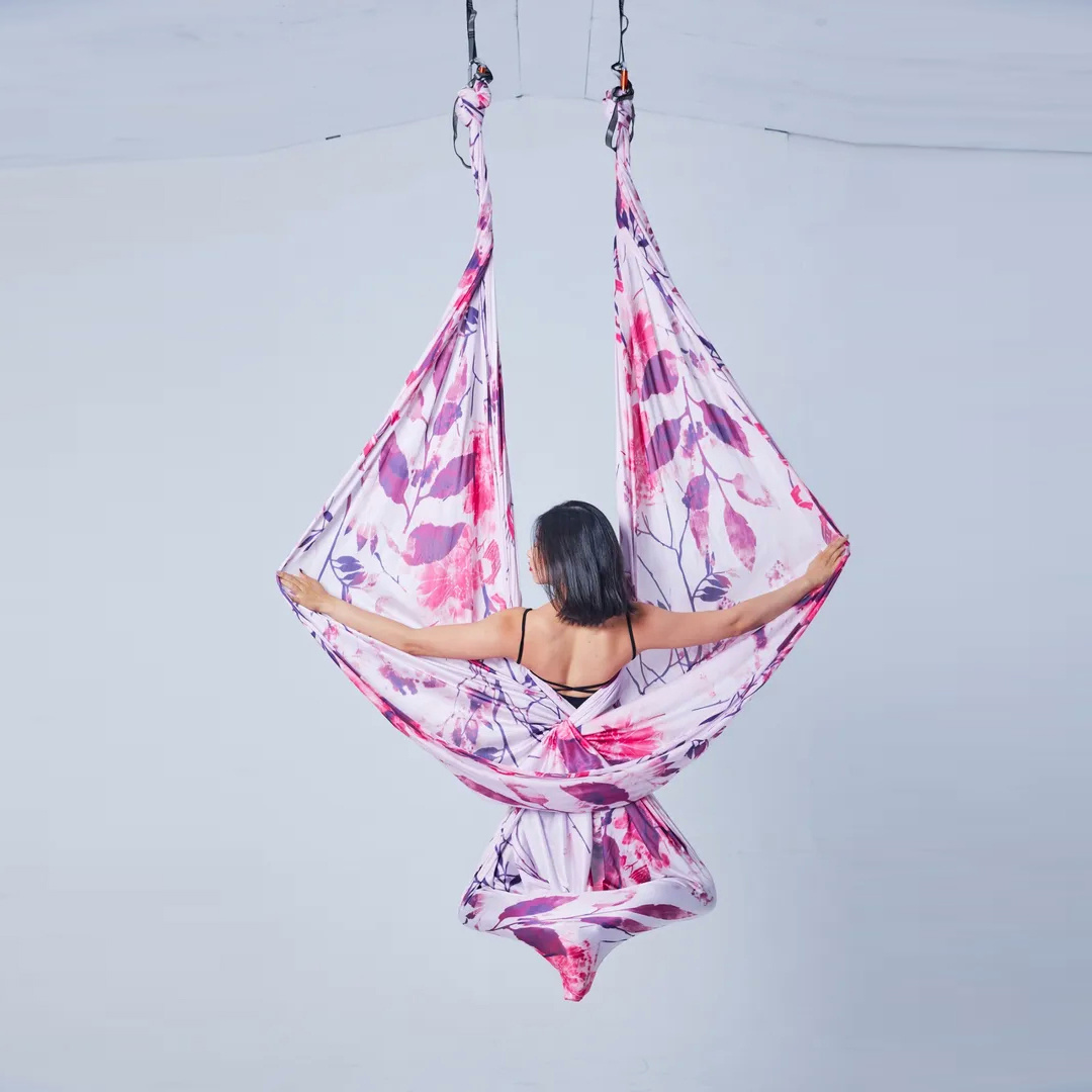 Custom aerial yoga hammock aerial swing Ombre aerial silk fabric