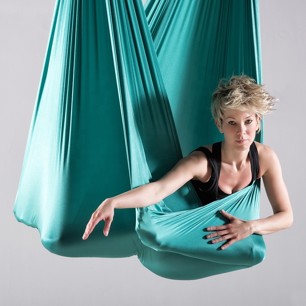 Aerial Yoga Hammock Kit 5.5 Yard/5M*2.8M Nylon Anti-gravity Low Stretch Aerial Hammock