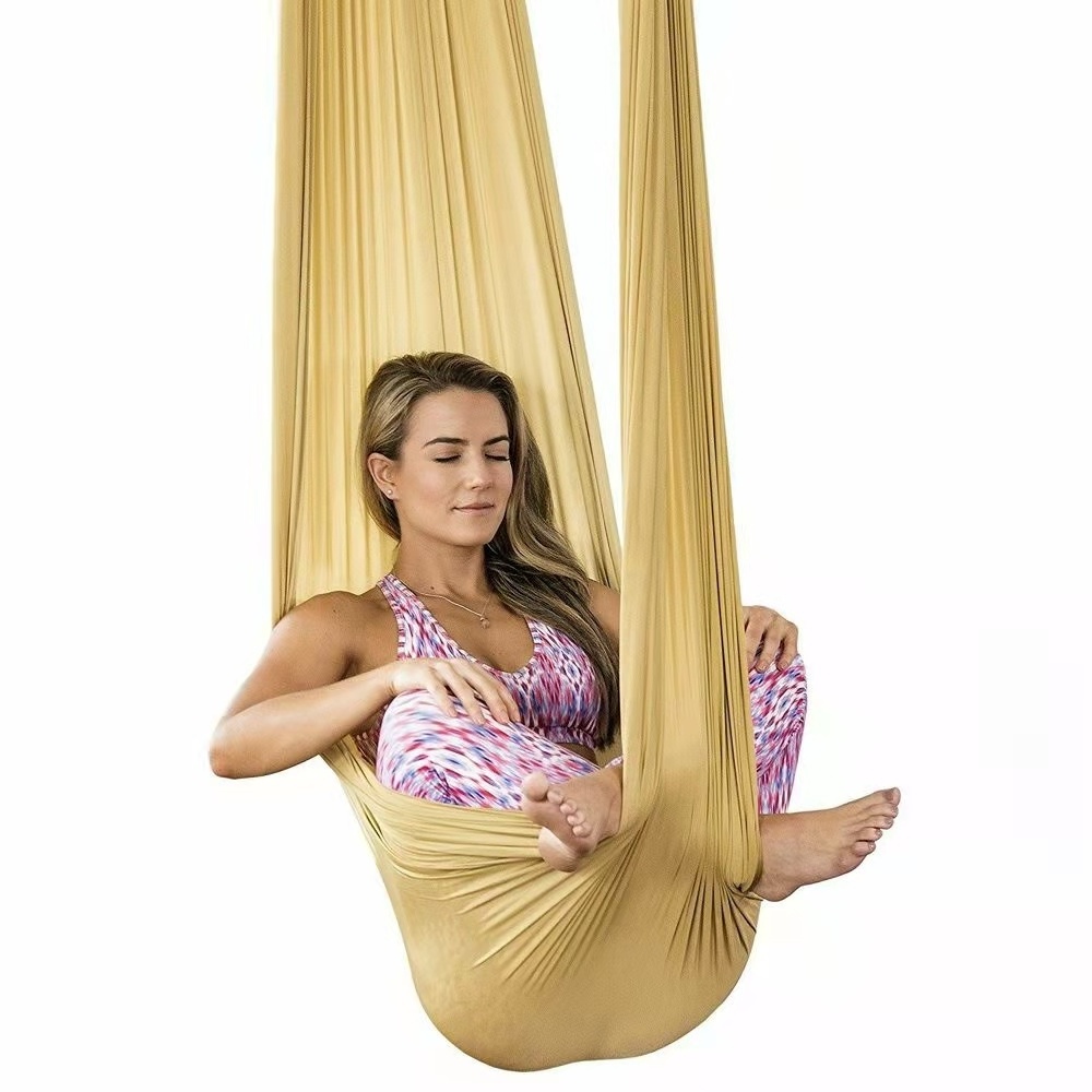 PRIOR FITNESS Best Selling Yoga Hammock Nylon7Mx2.8M Set Aerial Yoga Swing Silk Kit for Indoor Gym Hanging Belt for Women