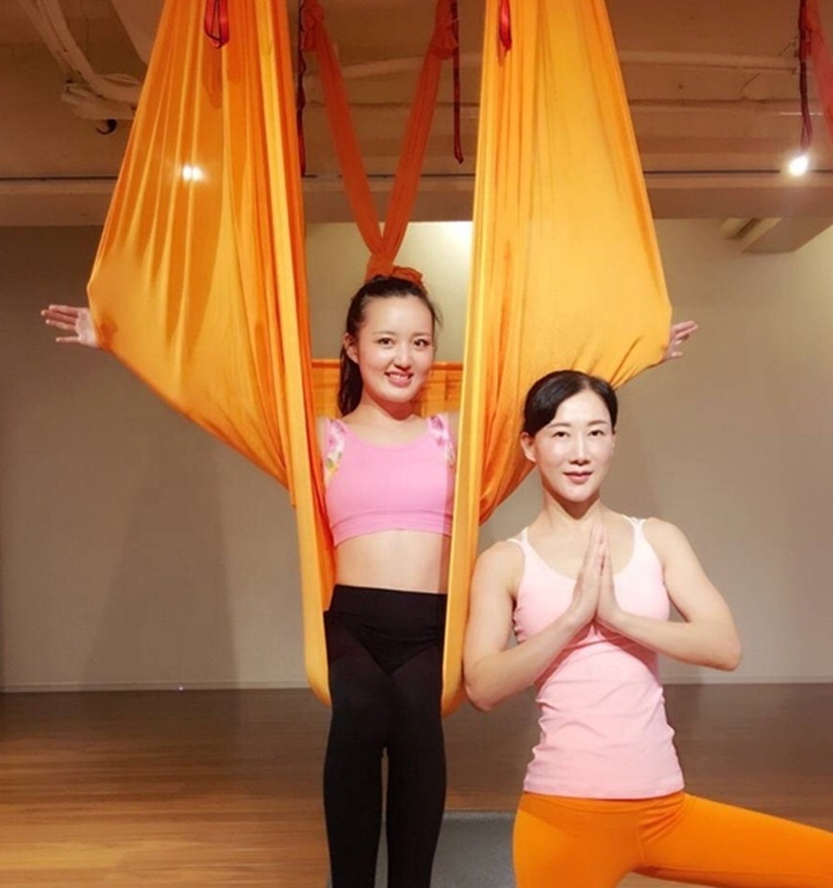 2022 Yoga Indoor 6 Meters Medium Stretch Nylon Aerial Yoga hammock For Acrobatic Fly Dance