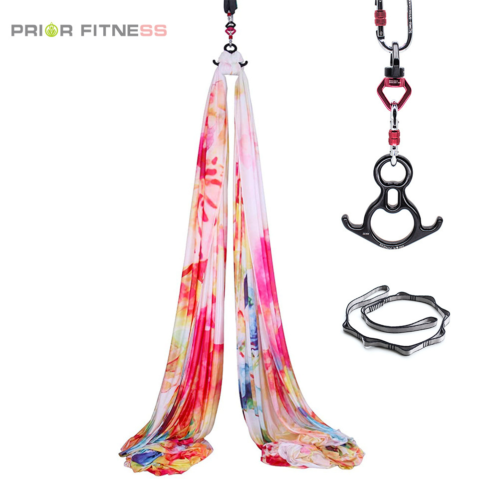 Aerial Silk set 100% Nylon 40D Gradient Aerial Yoga Swing 12m for Aerial Yoga Acrobatics Indoor fitness