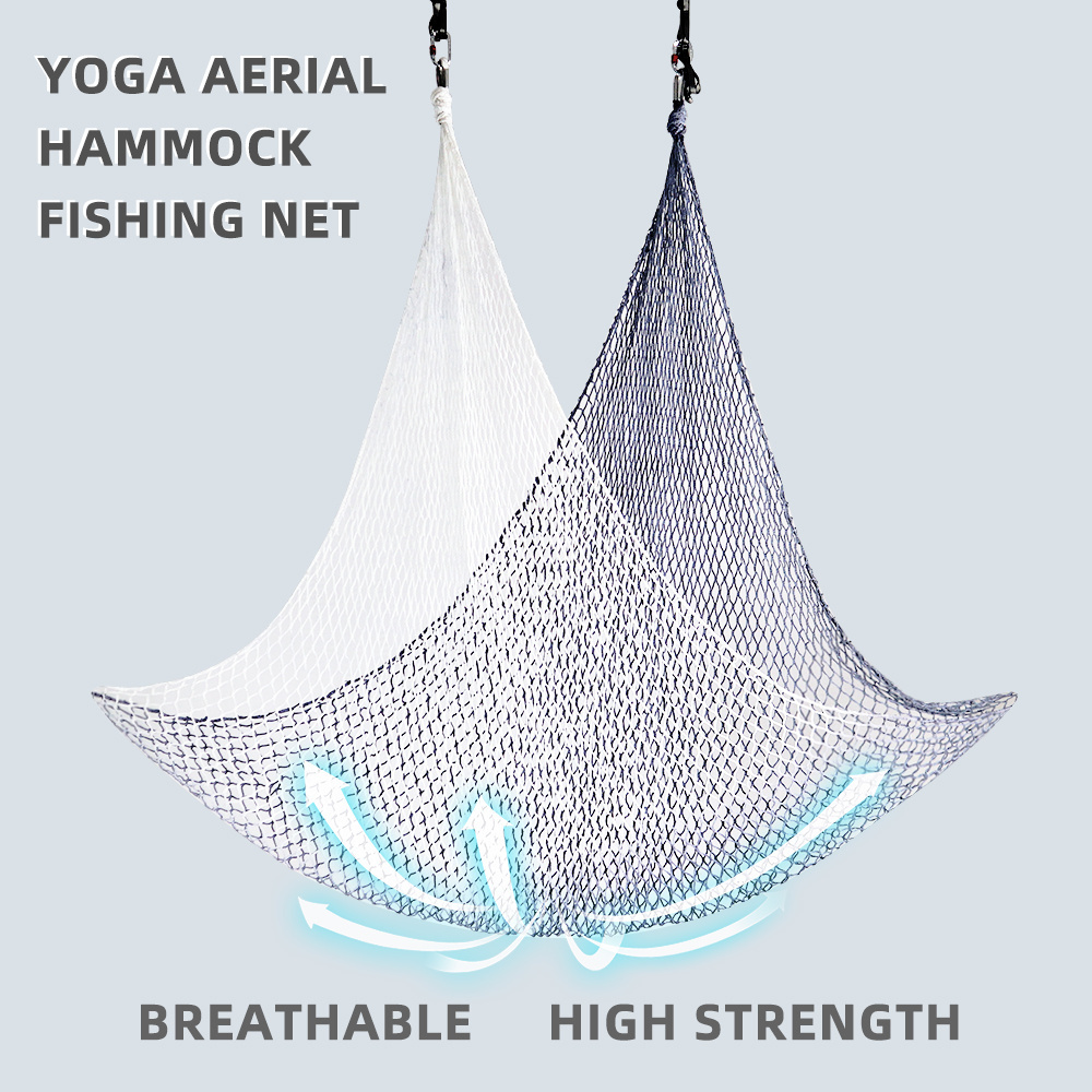 2023 Black Gradient 4.37yard*3Yard Yoga Hammock Fishing Net Net 100% Polyester Aerial Yoga Swing for Acrobatics Dancing