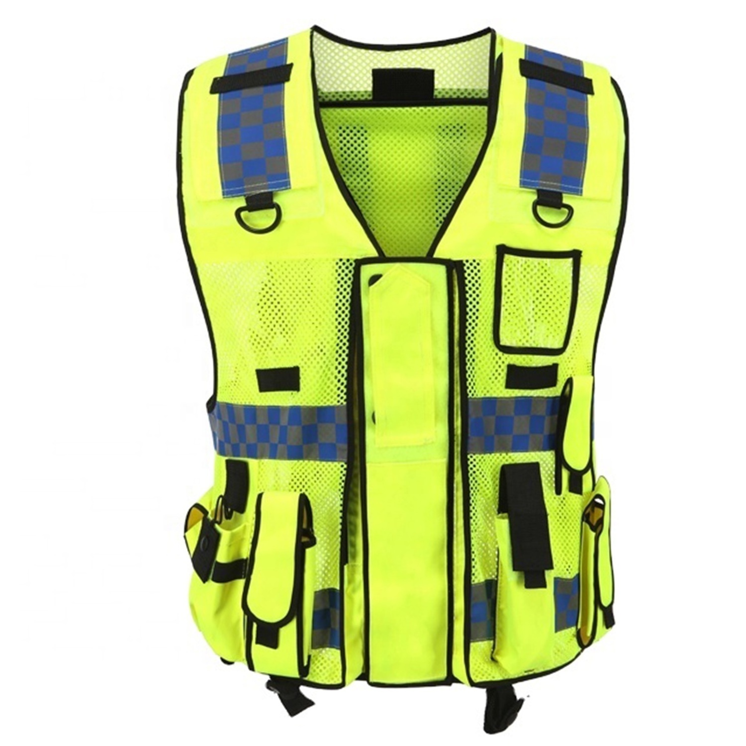 Heavy duty Hi Vis security vest safety protection light safety homme reflect safe orange multicolor reflect vest with pockets