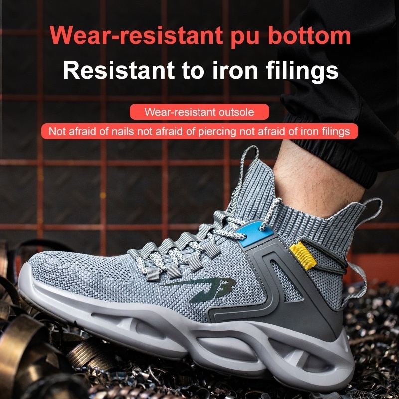 Light Weight Cat Retro British Safty Steel Toe Womens Short Boot Working Safety Shoes Work Boots For Men