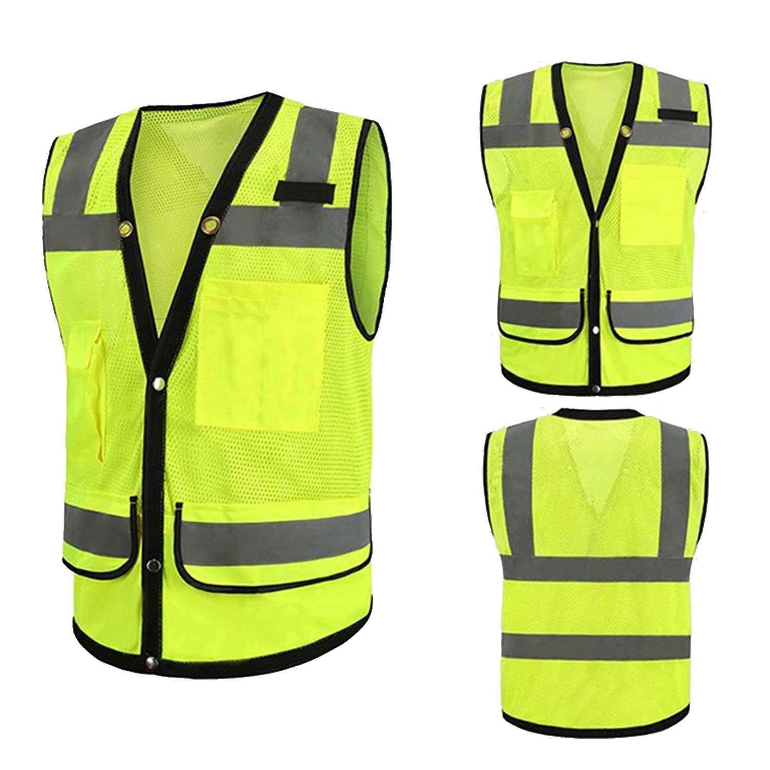 Custom running cellphone children harness running pink Hi Vis vest safty poli jackets safety vest reflective for road safety