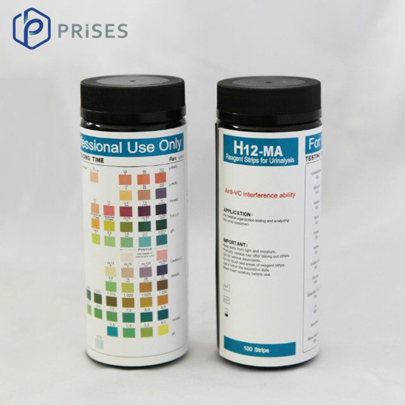 12 Parameters Urine Test Strips 100 Pieces/barrel URS-12MA Reagent Strips for Urinalysis