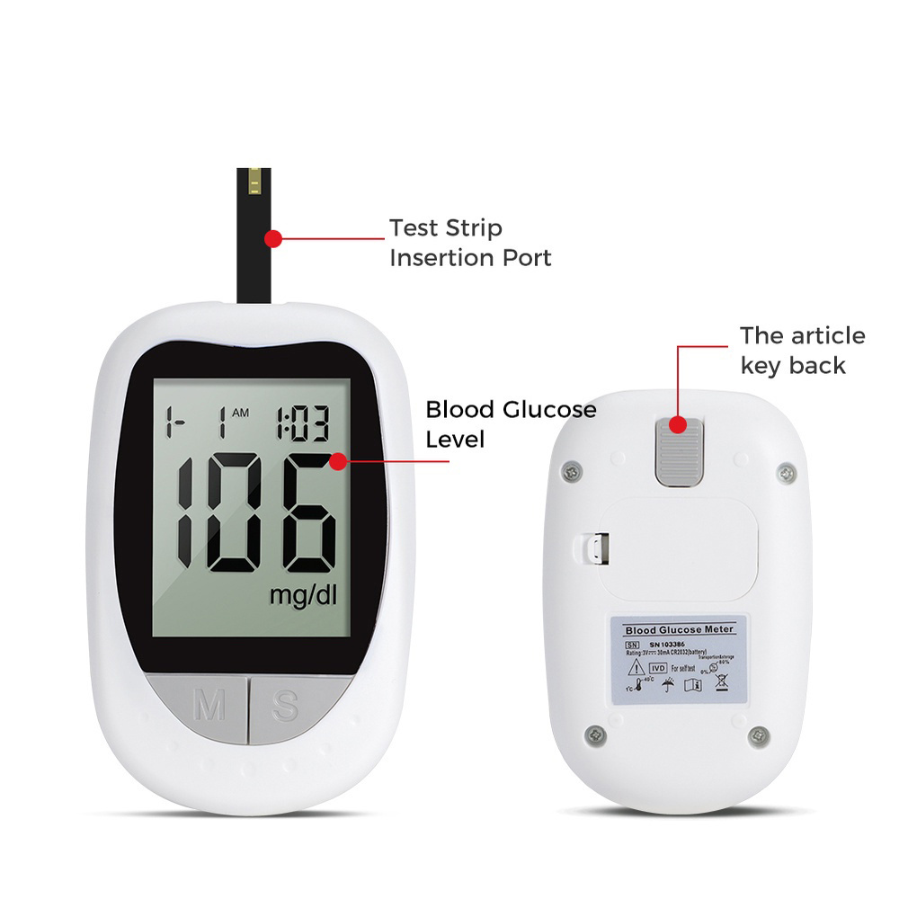 OEM/ODM blood glucose digital monitoring test kit device bluetooth glucometer diabetic blood sugar glucose meters