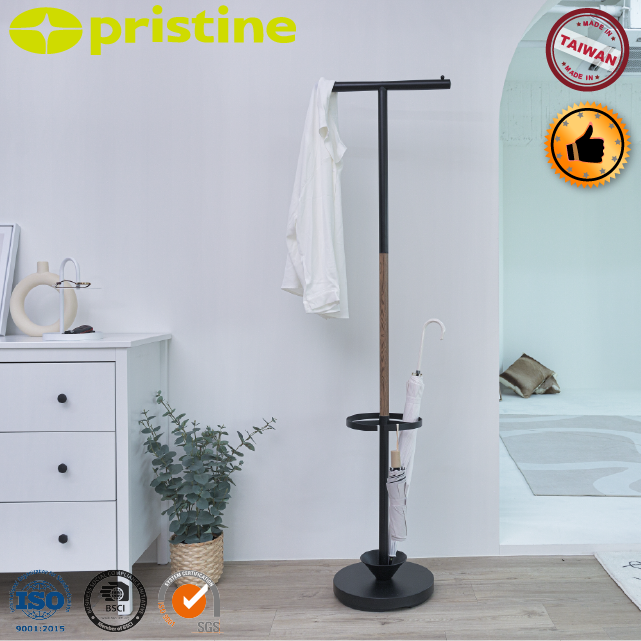 Best OEM shelf wholesale Taiwan Manufacturer home storage household DIY white Clothes hanger stand with umbrella stand