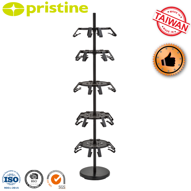 Best SALE shelf wholesale Taiwan household storage manufacturer DIY rotating 5 Tier  Metal Revolving Shoe Rack