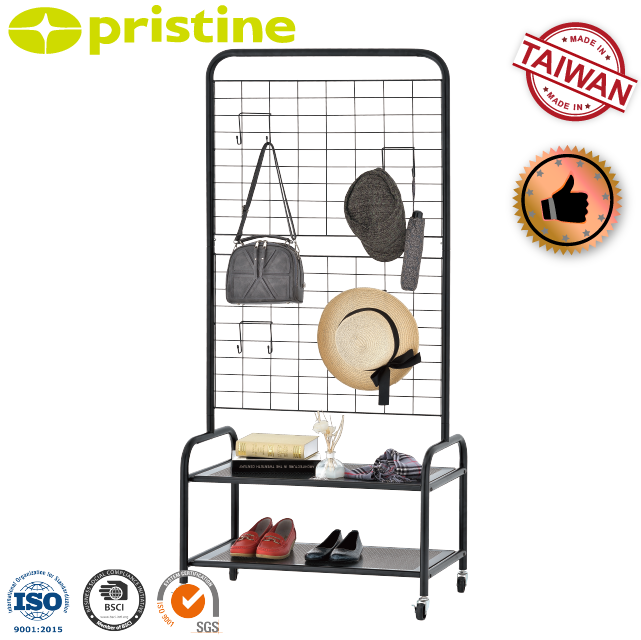 Best SALE shelf wholesale Taiwan home storage Furniture Manufacturer MIT Housewares entryway wire grid panels storage shelf