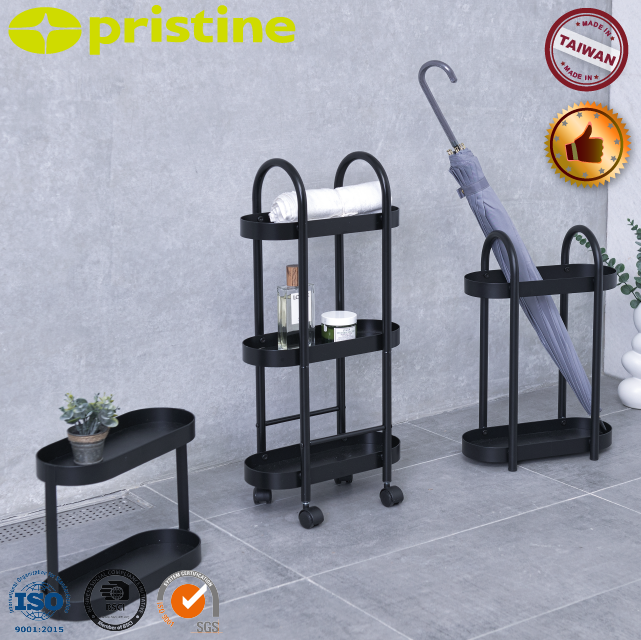 Shopee SALE eBay wholesale Taiwan Manufacturer home storage DIY housewares 3 tier slim bathroom Rolling Utility Tool Cart