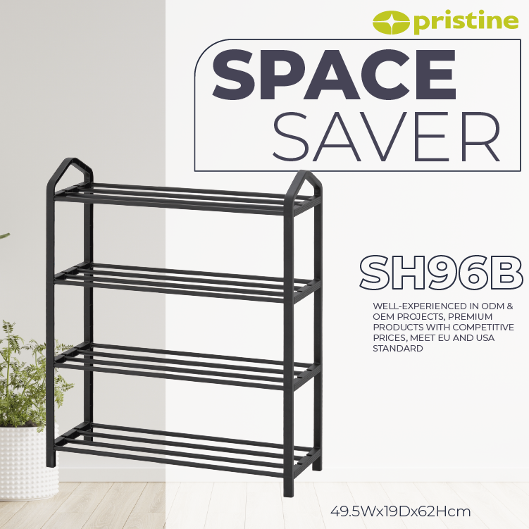 Quality OEM shelf wholesale Taiwan home storage metal 4-Tier Shoe Rack for Entryway Closet Free Standing Shoe Storage Racks