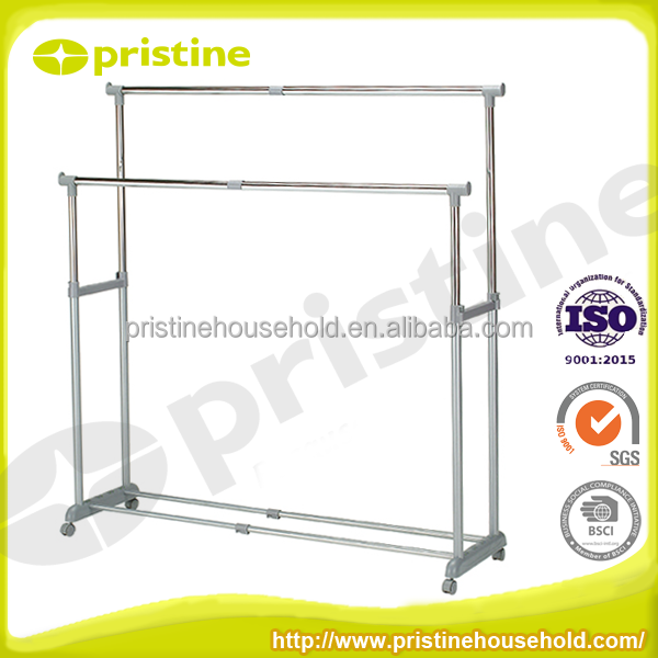 OEM shelf wholesale Taiwan household storage Furniture Manufacturer Chrome Plated Fashion steel cloth hanger stand