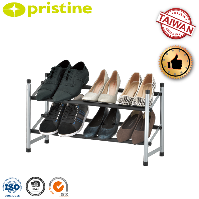 SALE shelf wholesale Taiwan household storage Furniture Manufacturer simple metal DIY 2 tier metal shoe rack