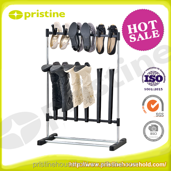 Shopee SALE home wholesale Taiwan household storage manufacturer 19 mm round tube PP Boot storage metal shoe organizer