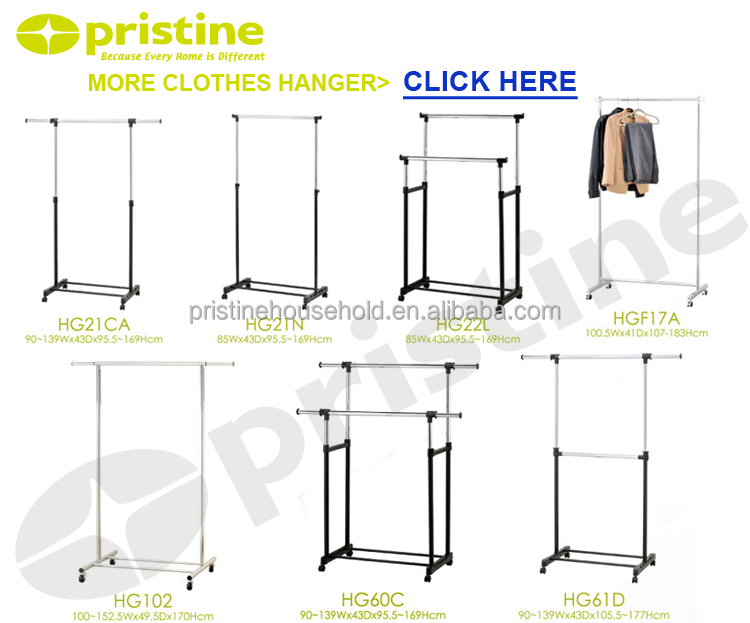 OEM shelf wholesale Taiwan household storage Furniture Manufacturer Chrome Plated Fashion steel cloth hanger stand