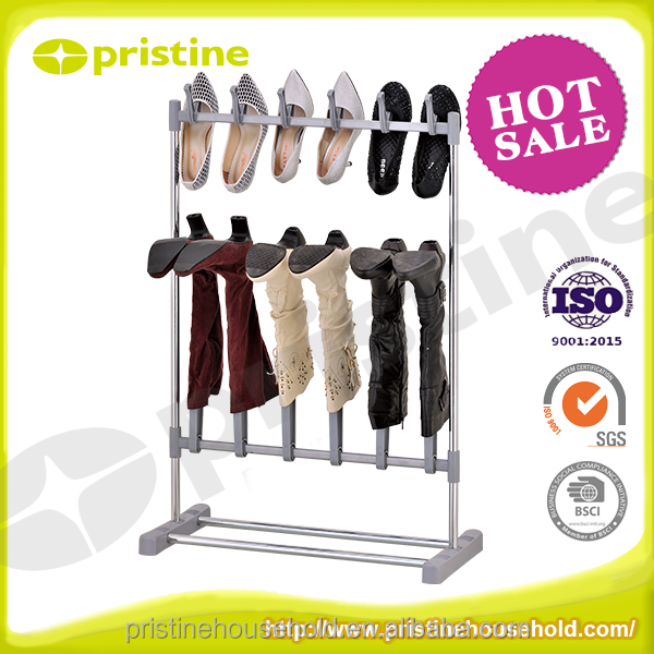 MIT wholesale Taiwan Furniture Manufacturer space saving 19mm boot storage metal plastic shoe rack