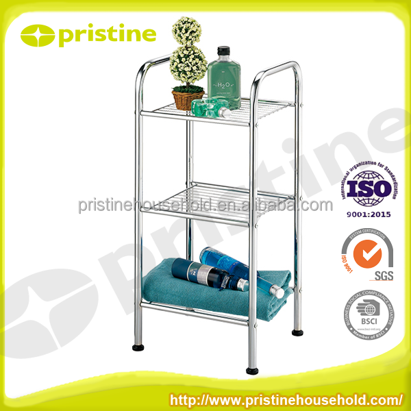 SALE home wholesale Taiwan household storage furniture Bathroom 3 tier wire meta storage racks