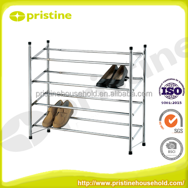 Shopee OEM SALE wholesale Taiwan household storage manufacturer Housewares 4-tier Shoe Rack Metal shoe shelf