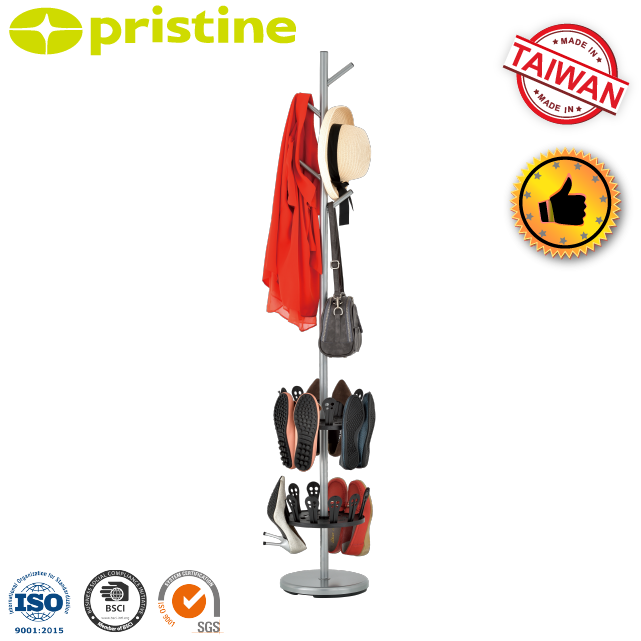 Best OEM eBay wholesale Taiwan household storage manufacturer metal standing coat rack with shoe storage