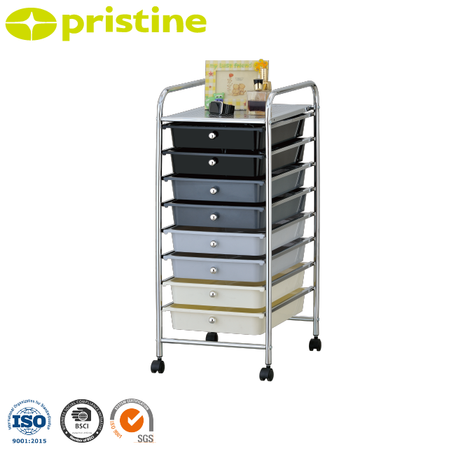 OEM eBay wholesale Taiwan home storage Furniture Manufacturer MIT DIY Housewares Drawer Chrome Rolling Storage Organizer Cart