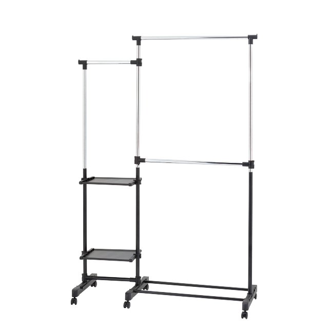 OEM eBay Organizer factory manufacturer Home housewares storage Laundry Products double metal chrome clothes display racks