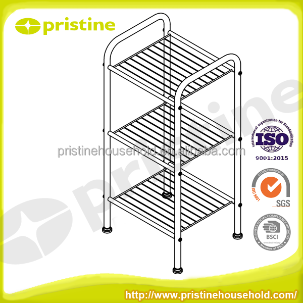 SALE home wholesale Taiwan household storage furniture Bathroom 3 tier wire meta storage racks