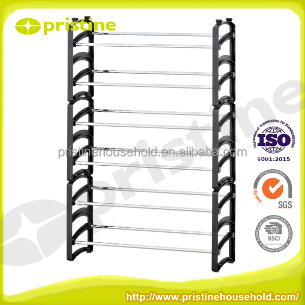 shopee Taiwan household furniture Manufacturer OEM eBay 50 Pair Free Standing 10 Tier Organizer Space Saving Shoe Rack