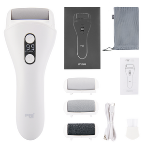 PRITECH Portable Foot care Pedicure Electric Foot File Interchangeable Roller Head Electric Foot Grinder Callus Remover