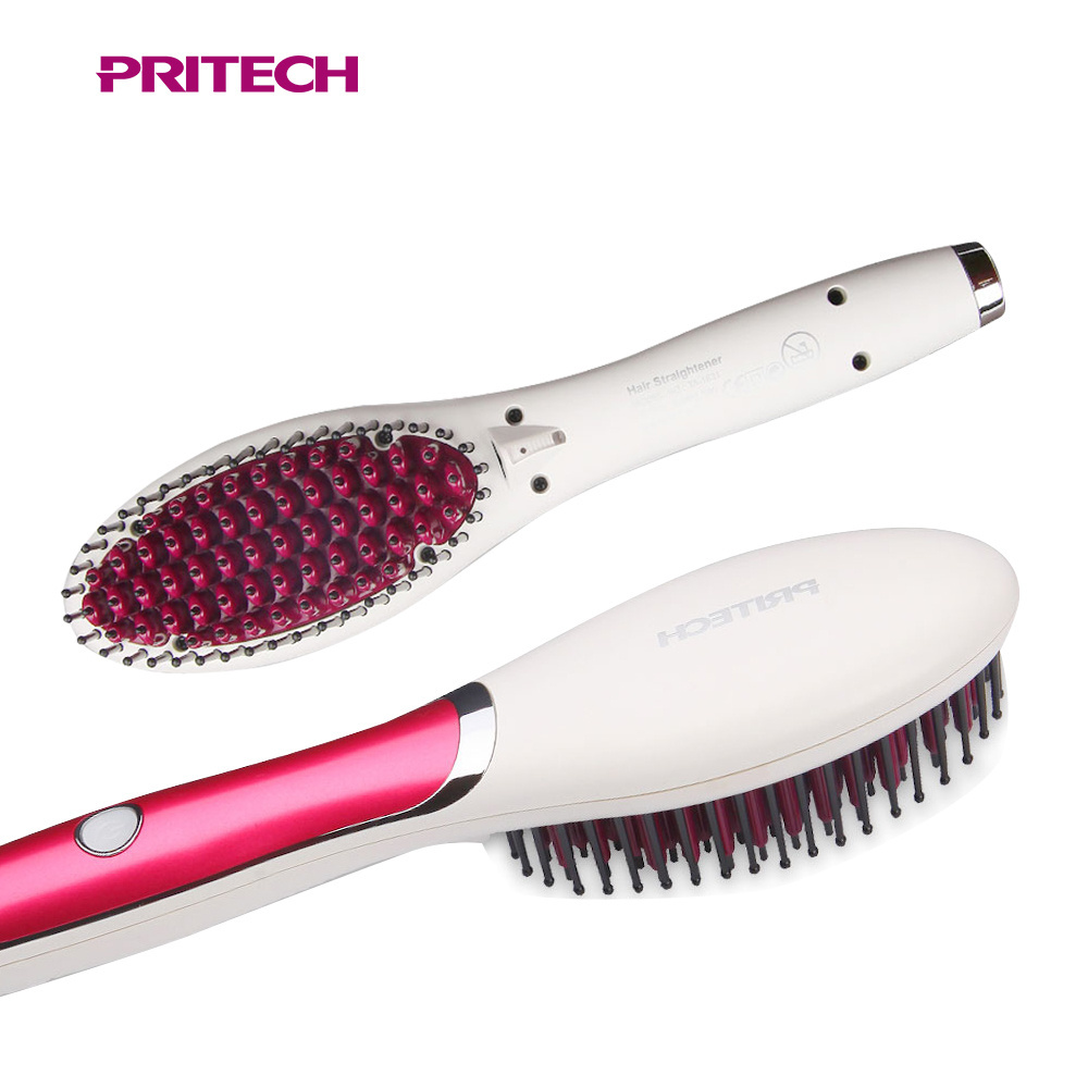 Electric Fast Straightening LCD Ceramic Hair Straightener Brush