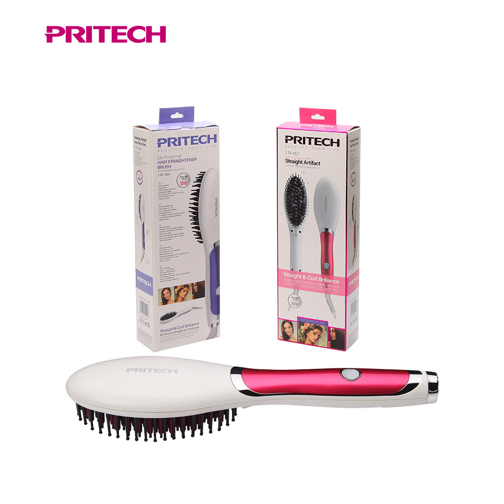 Electric Fast Straightening LCD Ceramic Hair Straightener Brush