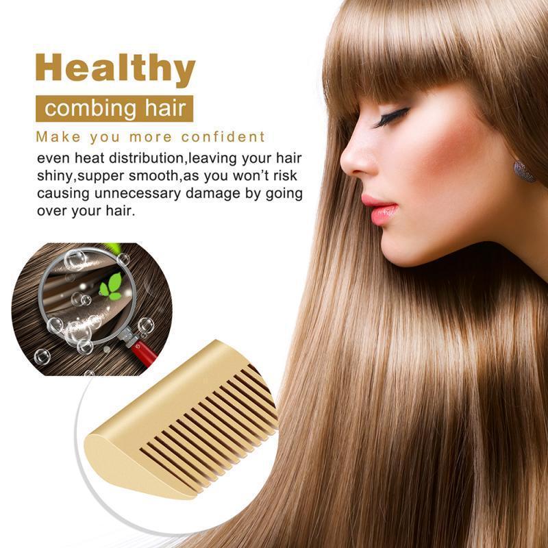 Titanium custom black digital hot comb ceramic private label hot comb electric hair straightener comb