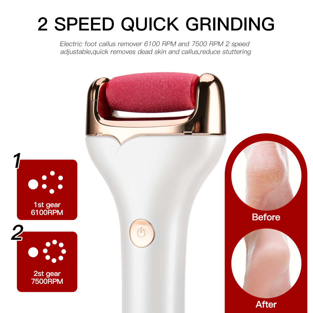 IPX6 Electric Waterproof electric foot vacuum callus remover  File Vacuum Callus Remover Set Care