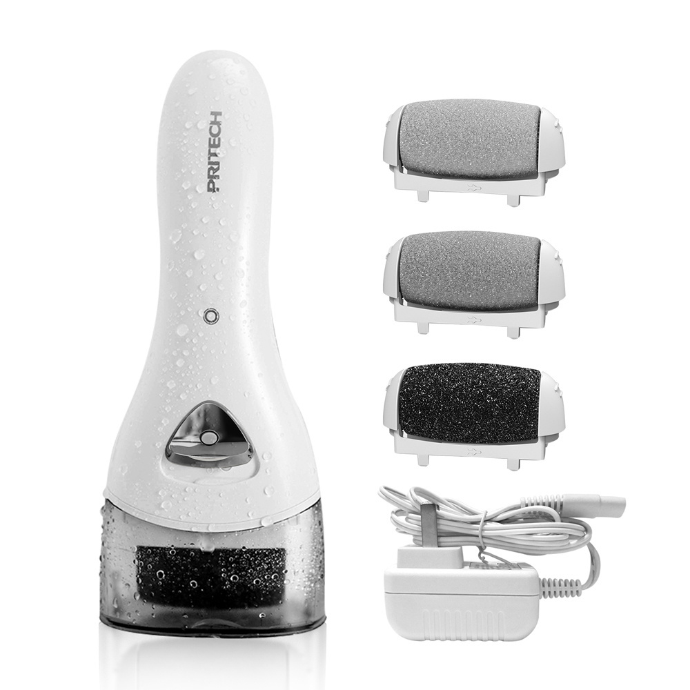 PRITECH Customized USB Rechargeable Professional Electric Pedicure Foot File Callus Remover Machine With Led Light