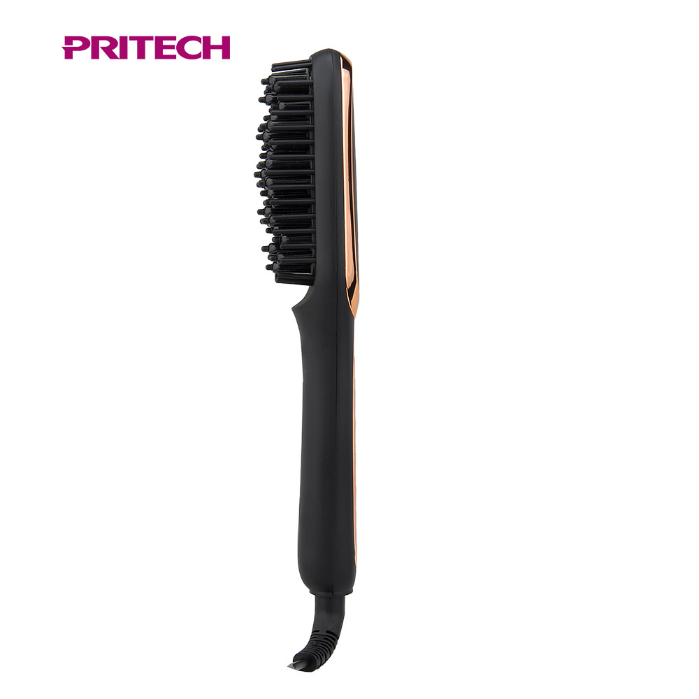 PRITECH  Ceramic Coating Plate fast hair styling Care Electric Hair Straightener Brush